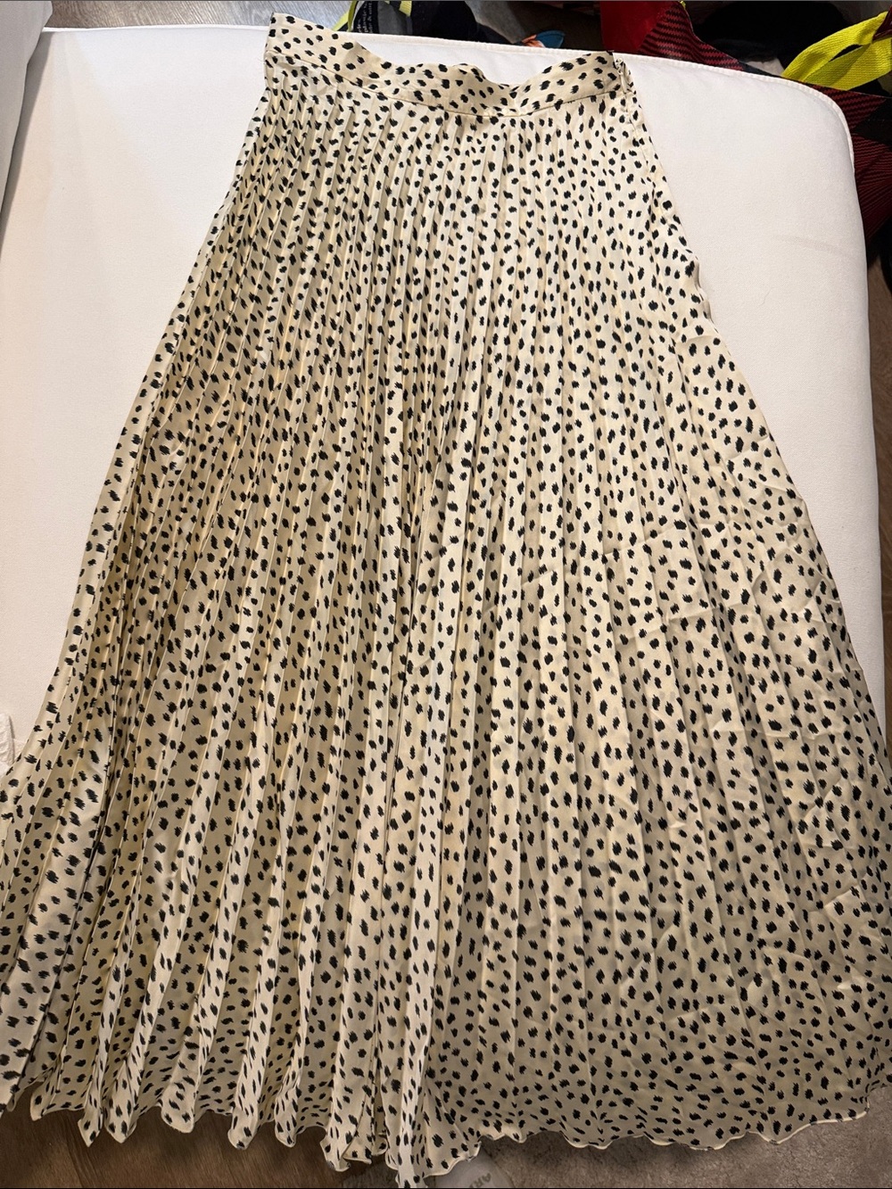 ZARA Animal Print Maxi Skirt Beige & Black Size Small Like New